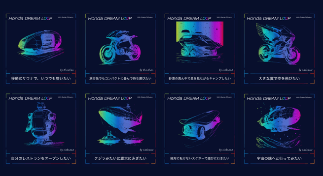 Honda DREAM LOOP AIで生成したクリエイティブ例