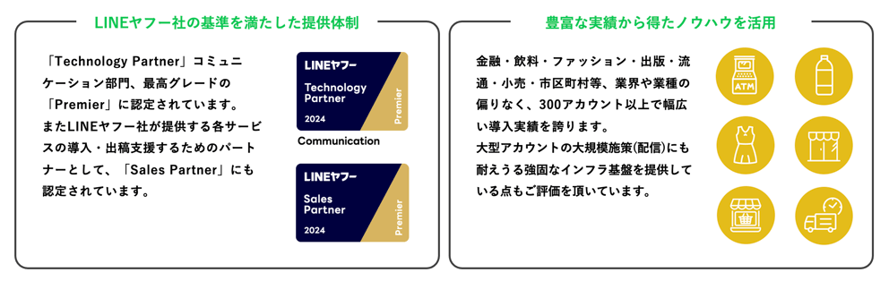 幅広い実績と信頼の認定